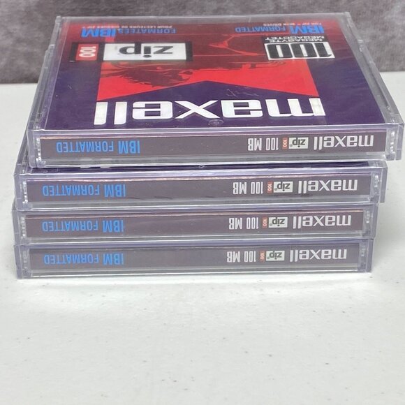 Maxell 100MB Zip Disks (4 Pack) IBM Formatted - Picture 6 of 8